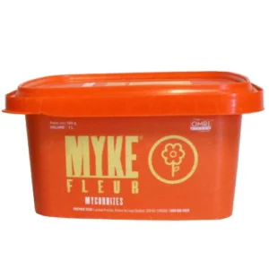 Orange container of MYKE Mycorrhizae Flower 1L