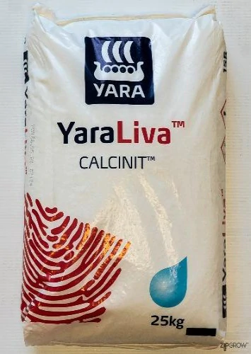 Calcinit Calcium Nitrate Nutrient solution in a branded bag