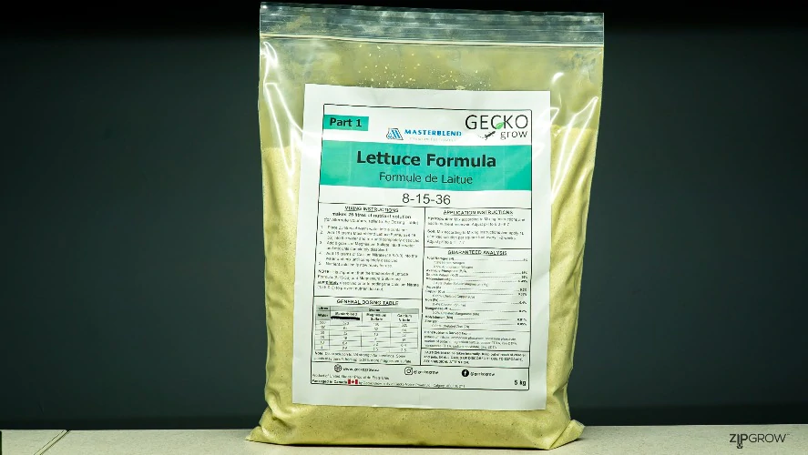 1 bag of Lettuce Formula on a white counter.