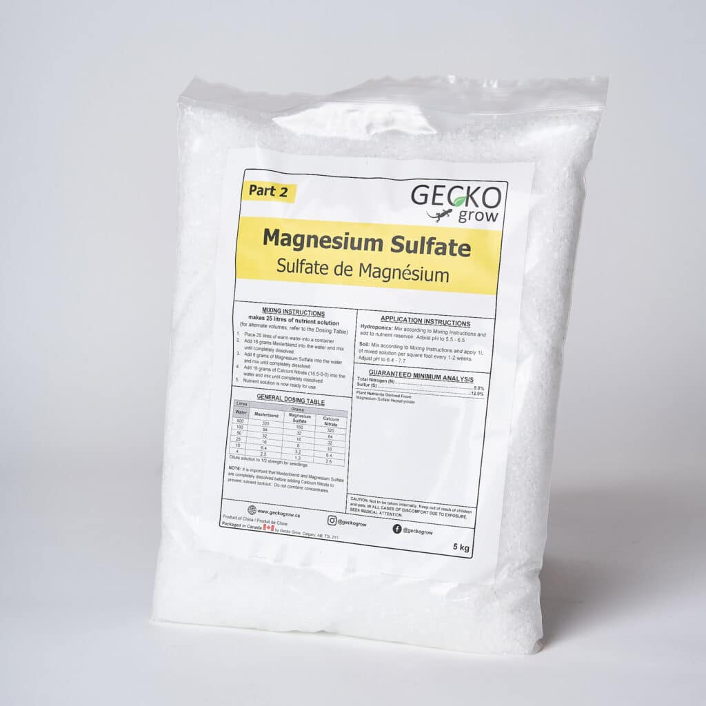 bag of magnesium sulfate sitting on the floor