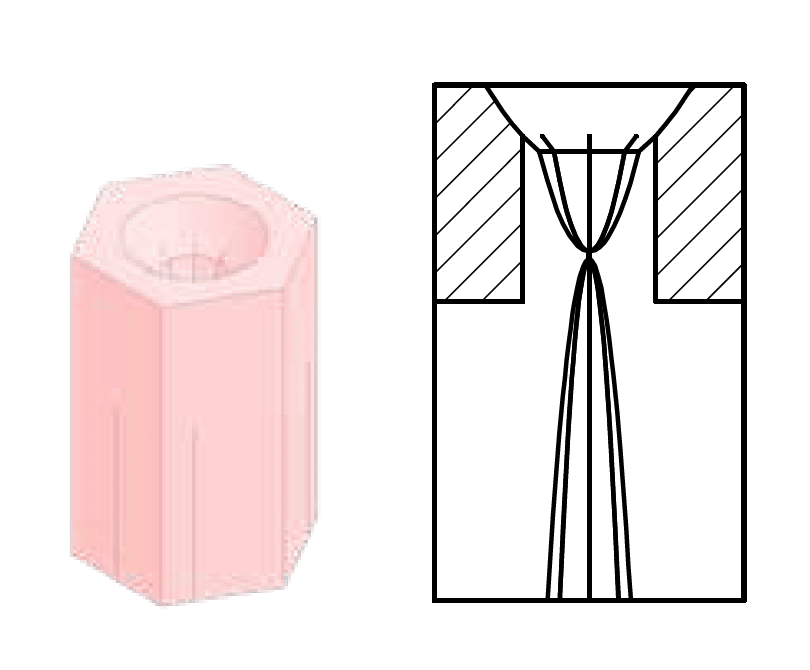drawing of the structure of a Growfoam plug