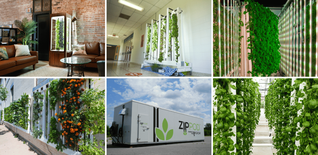 zipgarden, educational rack, zipfarm, farmwall, zippod and greenhouse