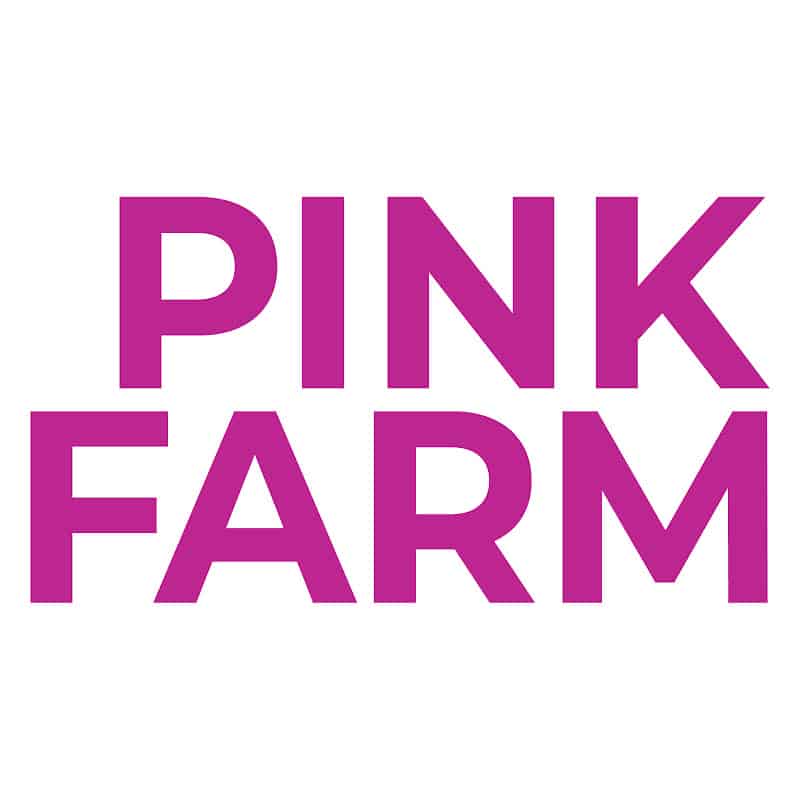 pink farm logo in pink