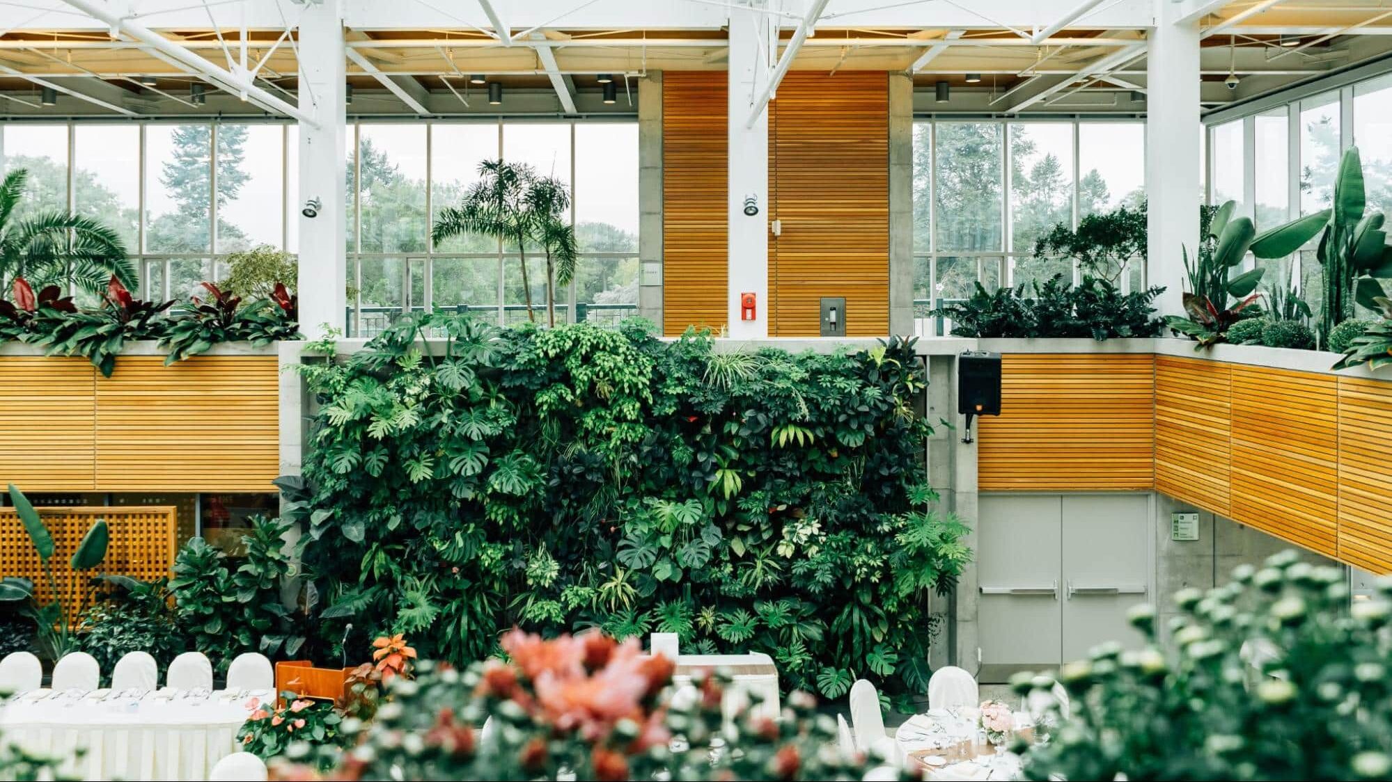 lots of plants, green wall featured