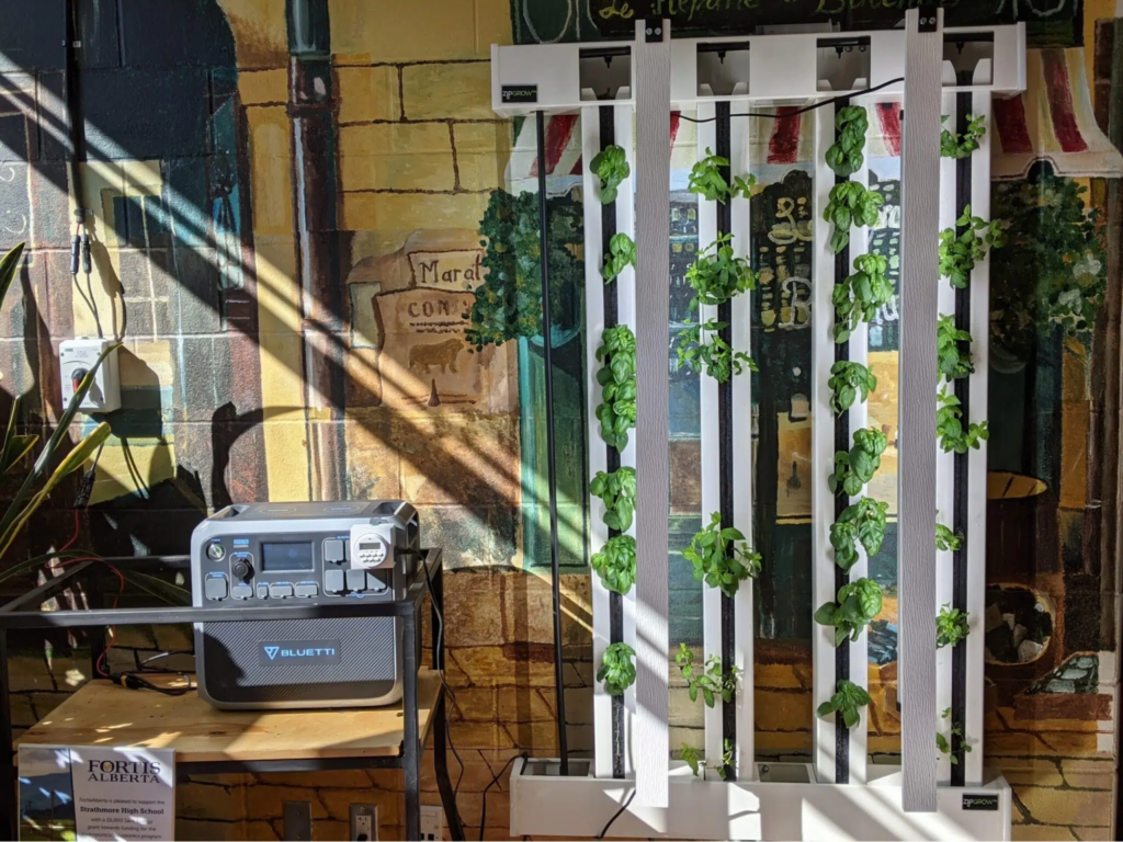 A Farm Wall in a classroom against a wall.