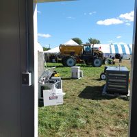 Picture of a harvester at the plowing match